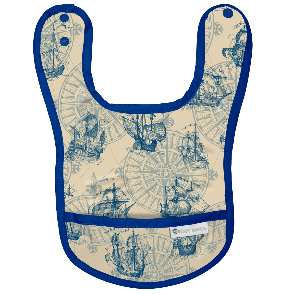 Nicki's Diapers Waterproof Bib Follow the Winds