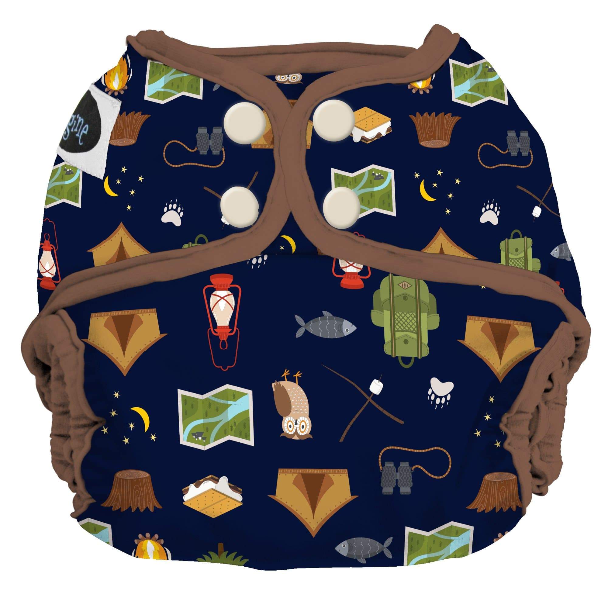 Imagine Baby Snap Diaper Cover Camp Evenings / One Size