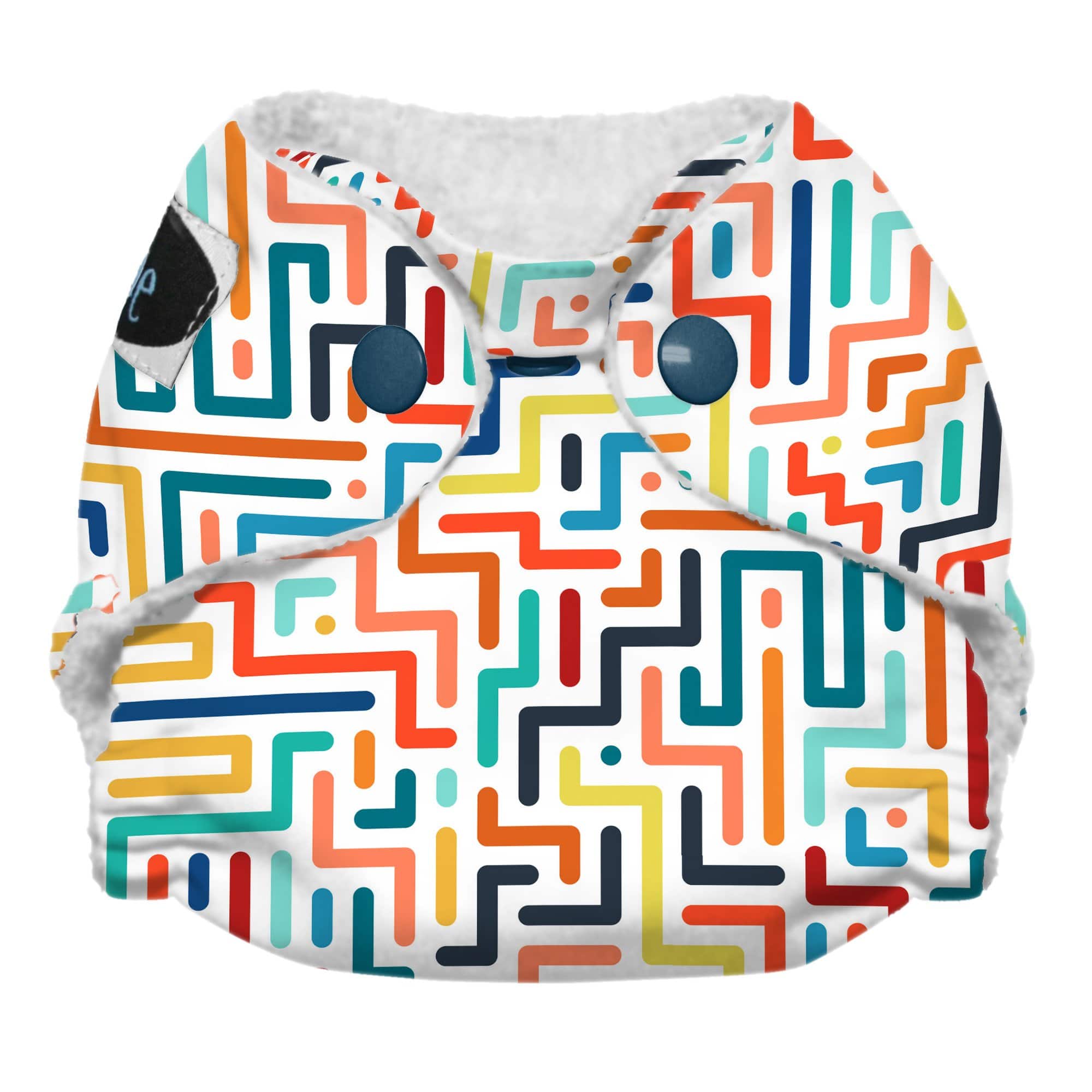 Imagine Baby Stay Dry Microfiber Snap All-In-One Diaper Labyrinth / Newborn