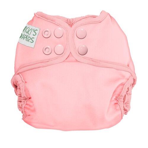 Nicki's Diapers Snap Cloth Diaper Cover Grapefruit / Newborn